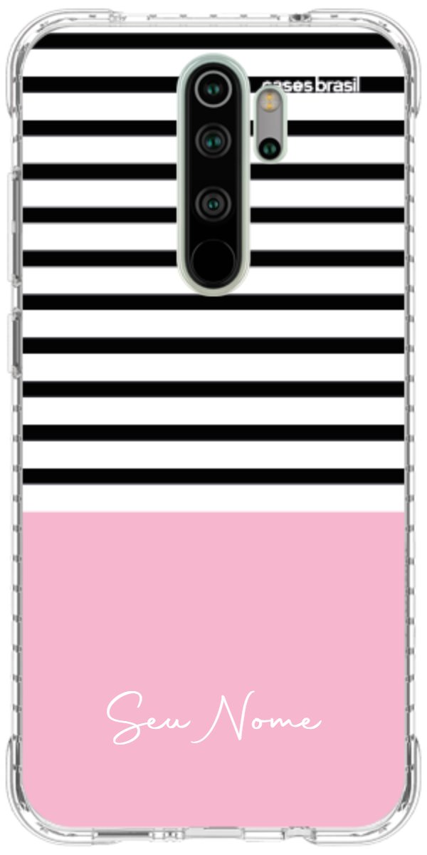 Capinha para Celular Listras Base Rosa
