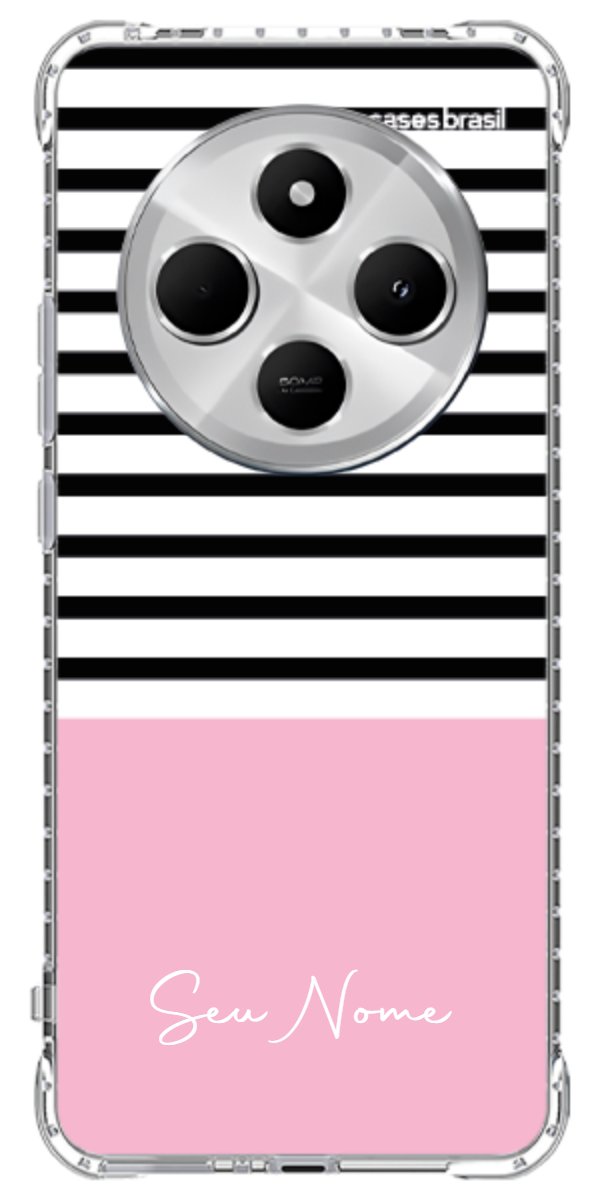 Capinha para Celular Listras Base Rosa