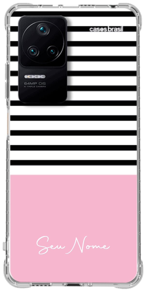 Capinha para Celular Listras Base Rosa
