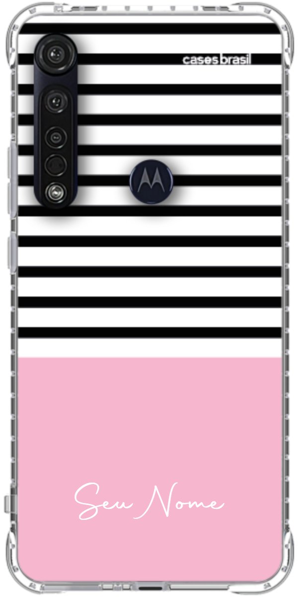 Capinha para Celular Listras Base Rosa