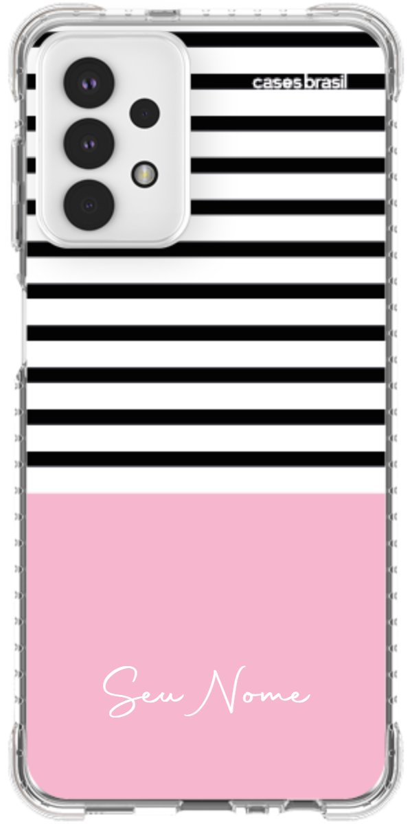 Capinha para Celular Listras Base Rosa