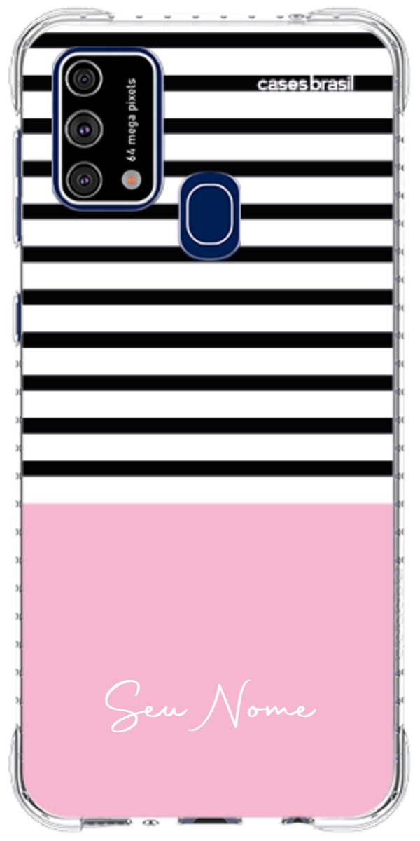 Capinha para Celular Listras Base Rosa