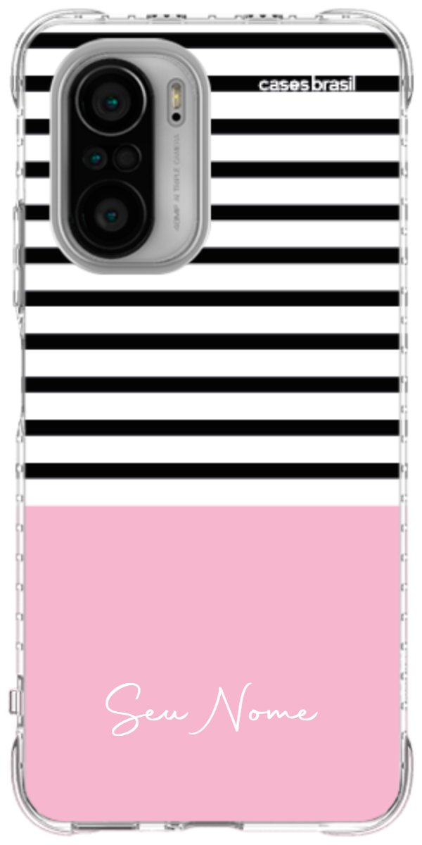 Capinha para Celular Listras Base Rosa