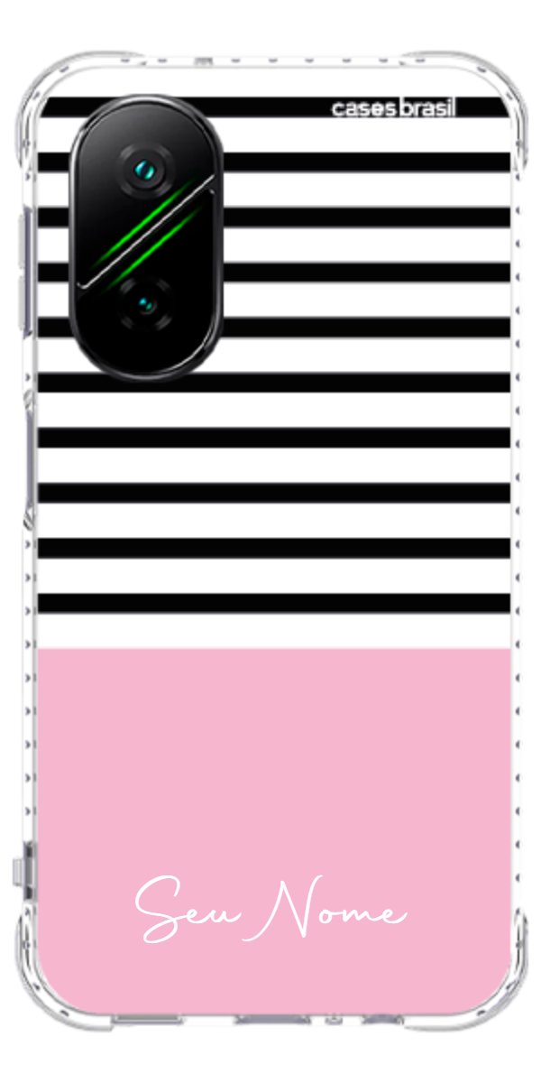 Capinha para Celular Listras Base Rosa