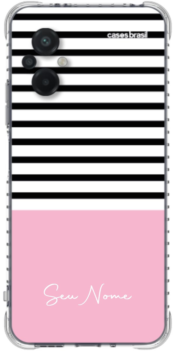 Capinha para Celular Listras Base Rosa