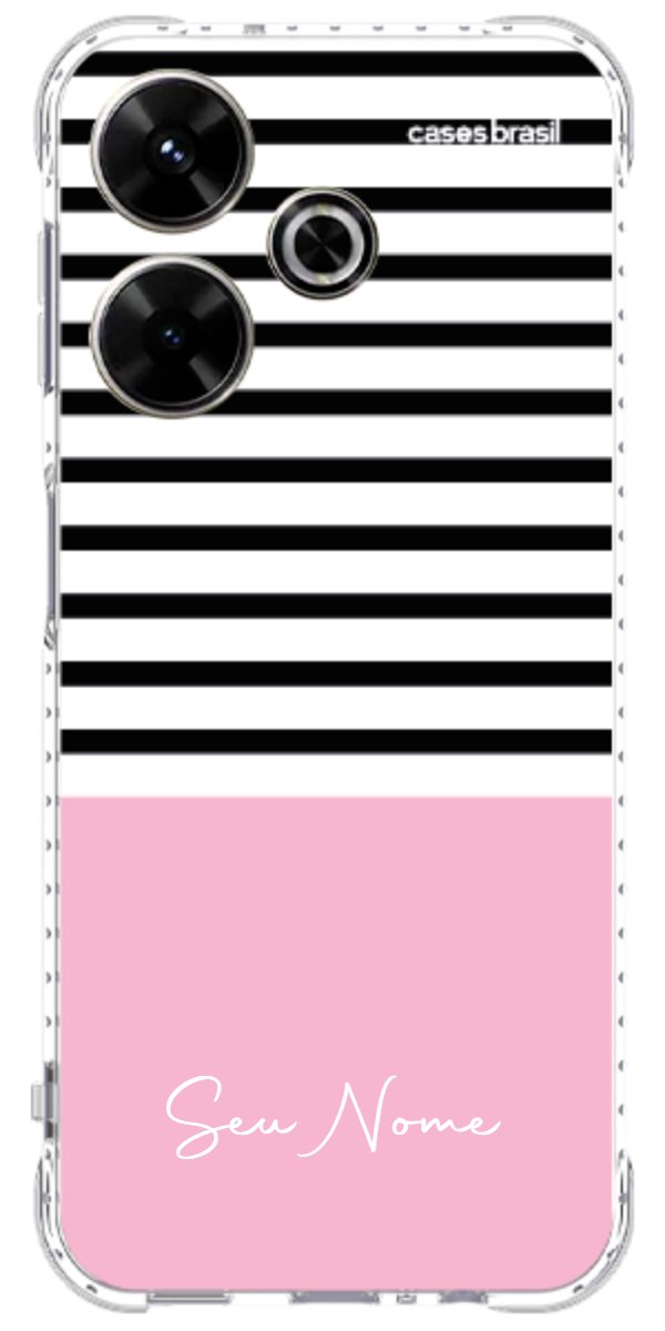 Capinha para Celular Listras Base Rosa