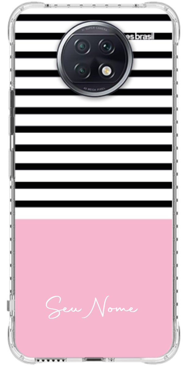 Capinha para Celular Listras Base Rosa