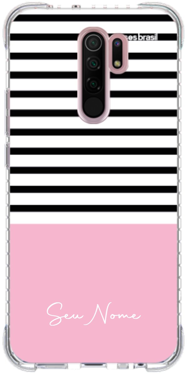 Capinha para Celular Listras Base Rosa