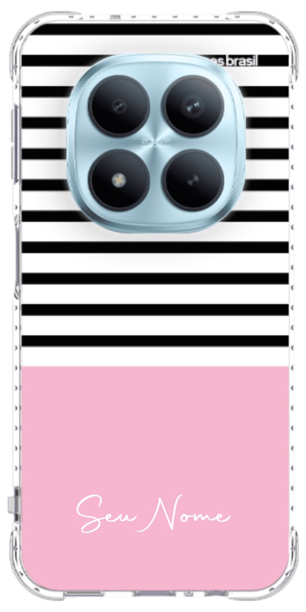 Capinha para Celular Listras Base Rosa