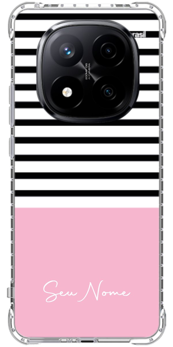 Capinha para Celular Listras Base Rosa