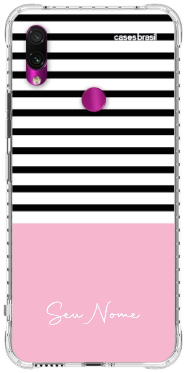 Capinha para Celular Listras Base Rosa