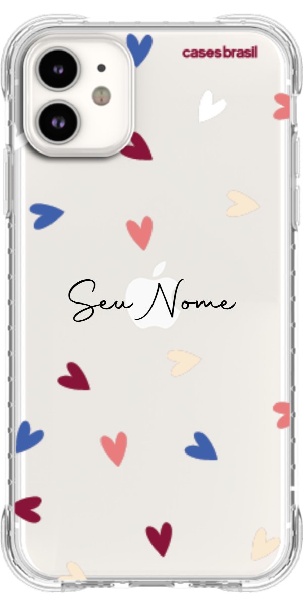 Capinha para Celular Corações Coloridos