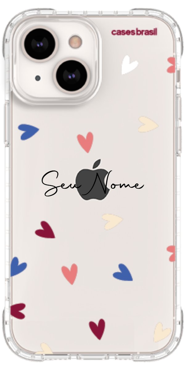 Capinha para Celular Corações Coloridos