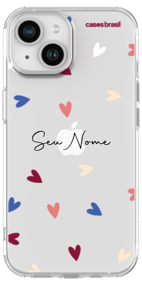 Capinha para Celular Corações Coloridos