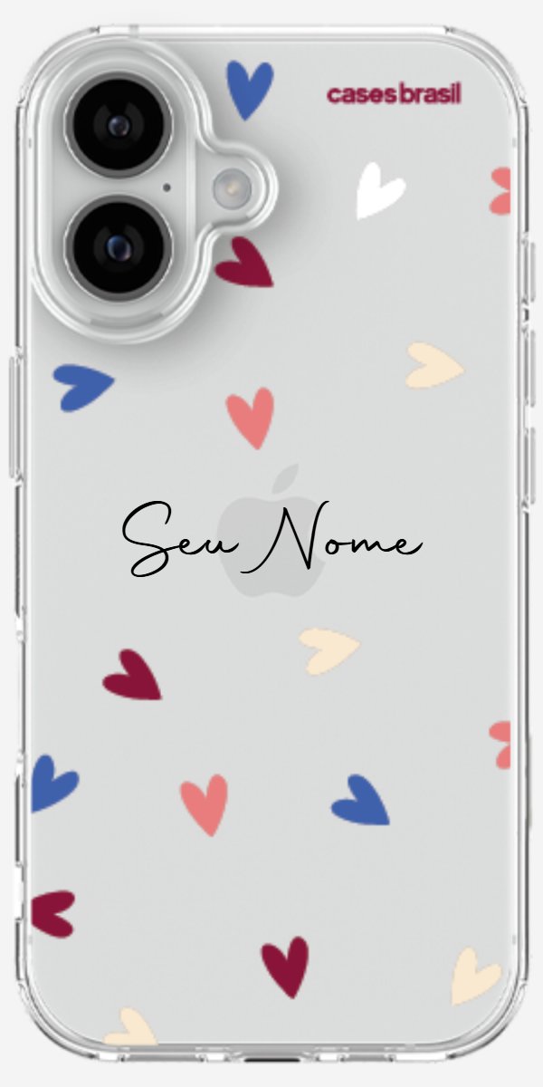 Capinha para Celular Corações Coloridos