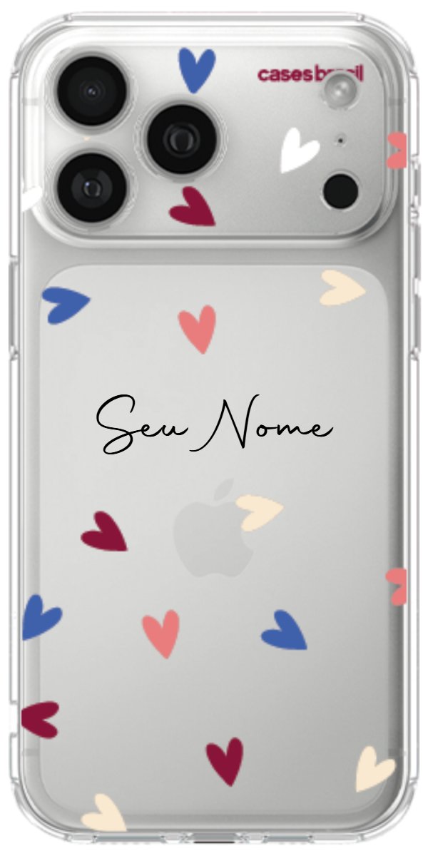 Capinha para Celular Corações Coloridos