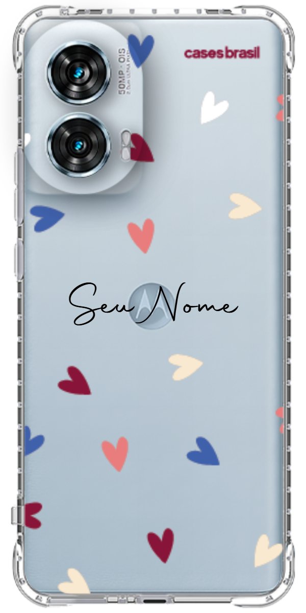 Capinha para Celular Corações Coloridos