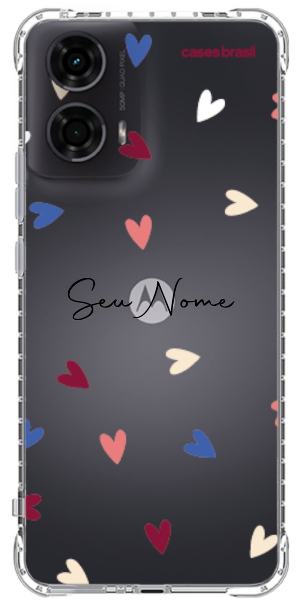 Capinha para Celular Corações Coloridos
