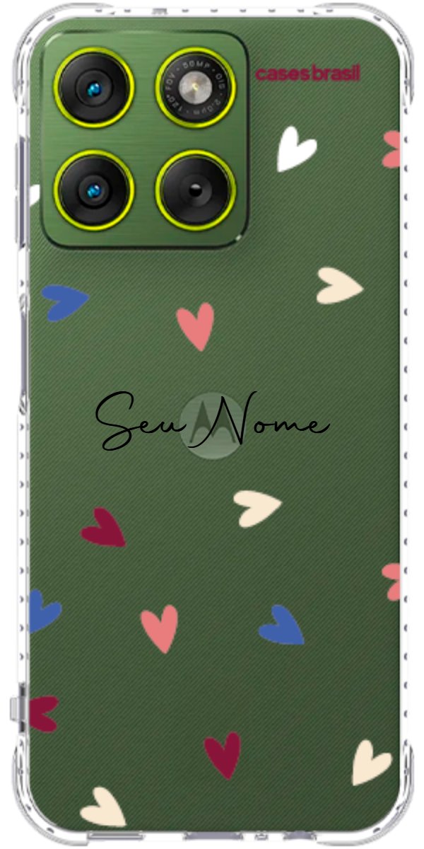 Capinha para Celular Corações Coloridos