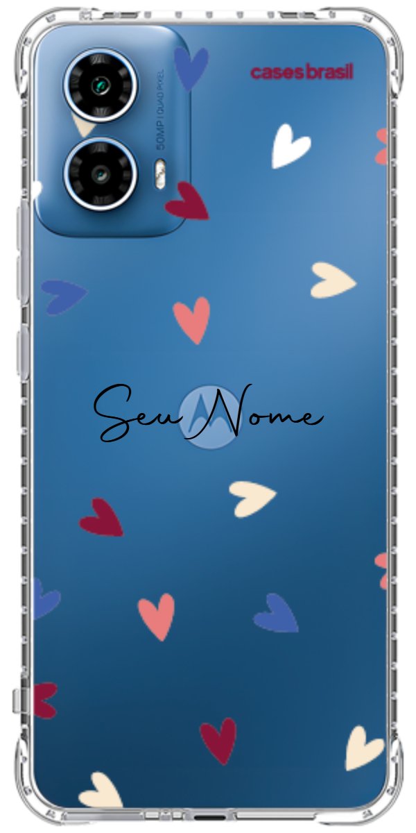 Capinha para Celular Corações Coloridos