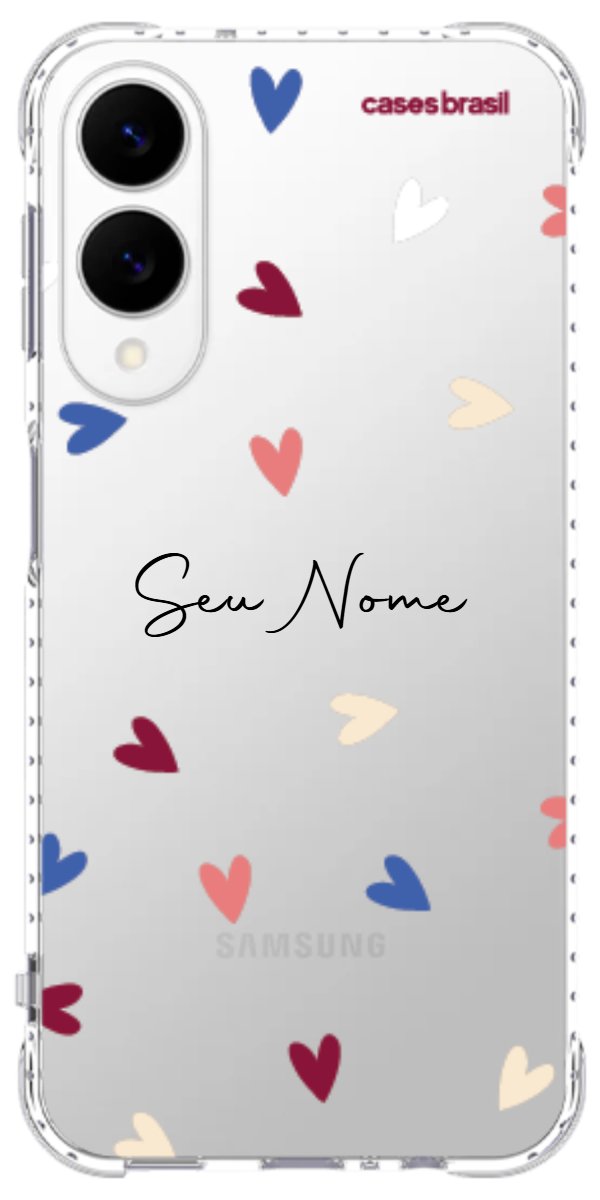 Capinha para Celular Corações Coloridos
