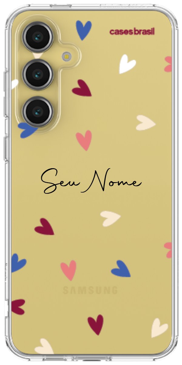 Capinha para Celular Corações Coloridos