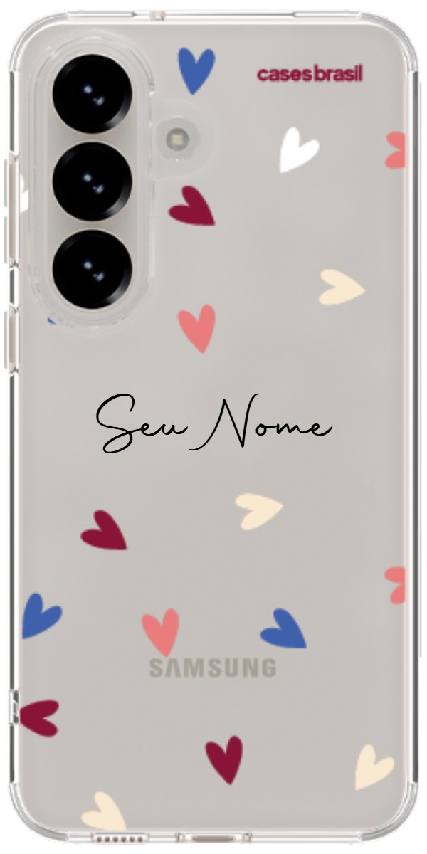 Capinha para Celular Corações Coloridos
