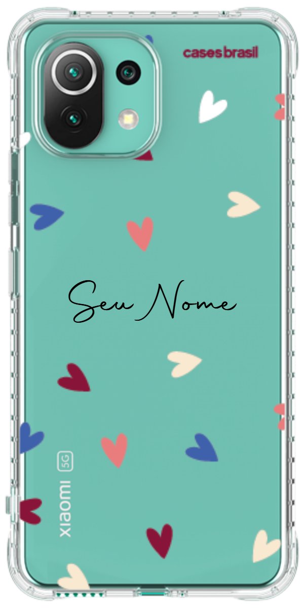 Capinha para Celular Corações Coloridos