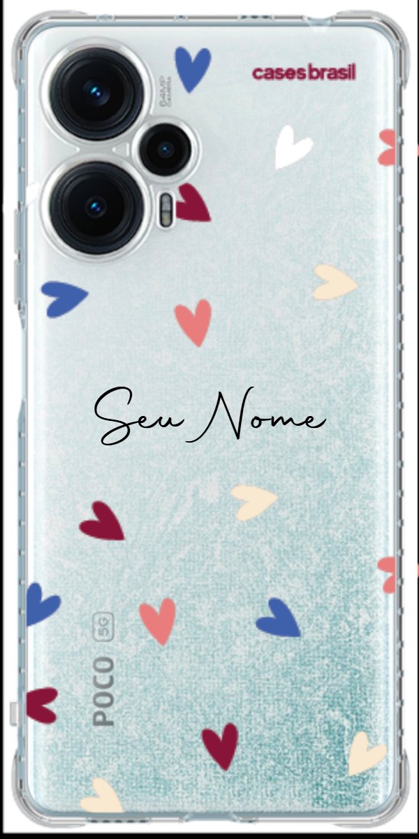 Capinha para Celular Corações Coloridos