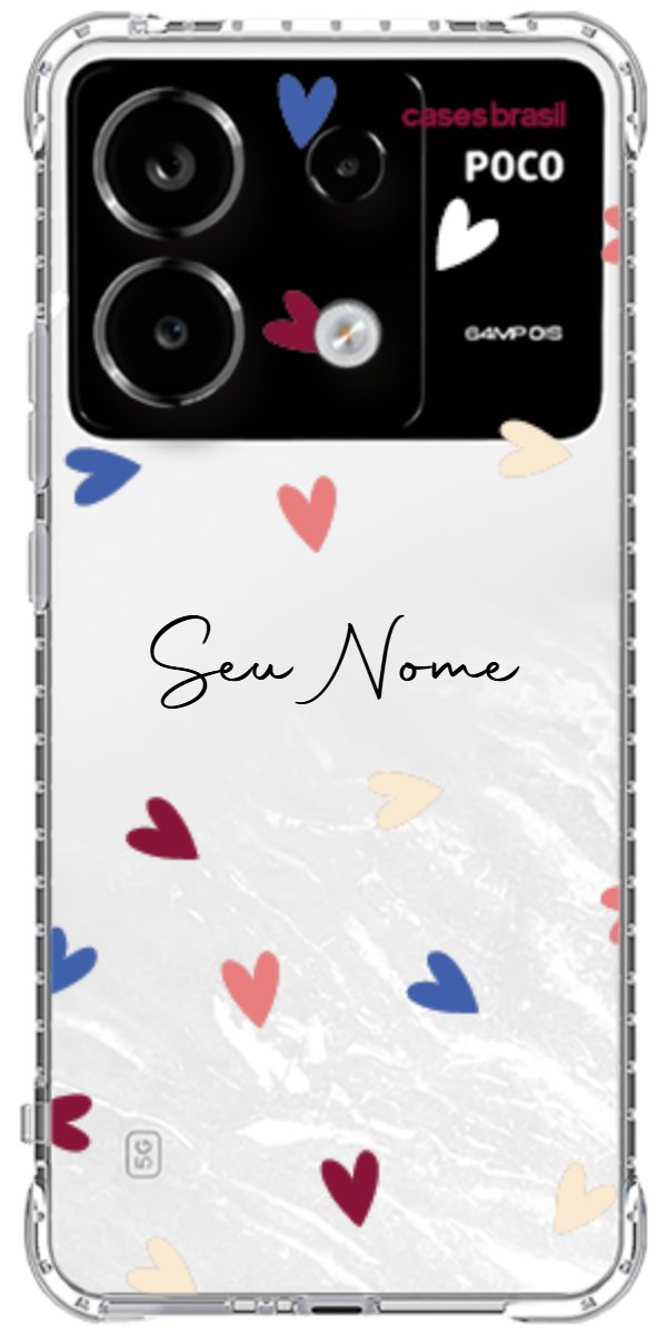 Capinha para Celular Corações Coloridos