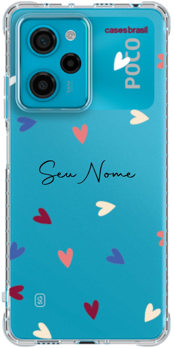 Capinha para Celular Corações Coloridos