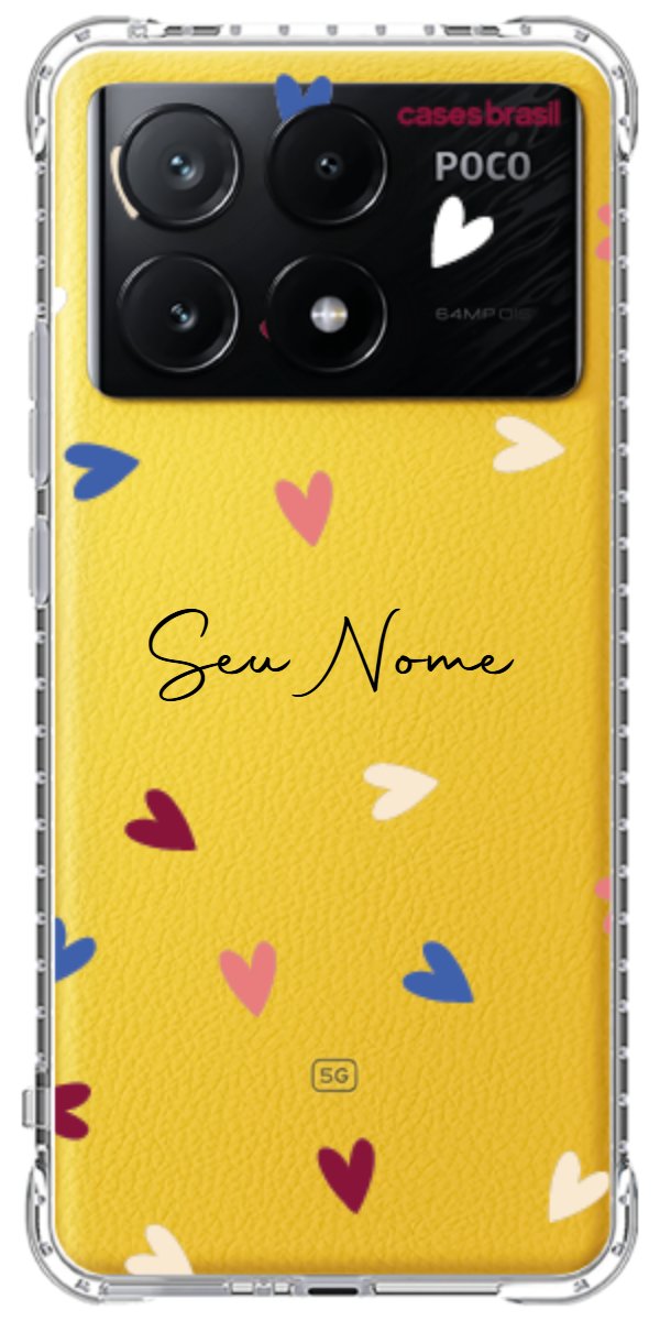 Capinha para Celular Corações Coloridos