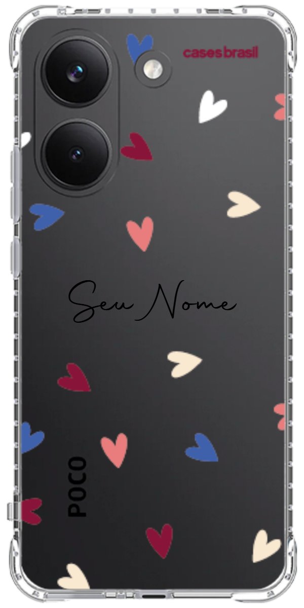 Capinha para Celular Corações Coloridos
