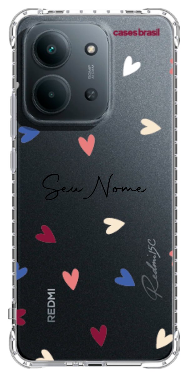 Capinha para Celular Corações Coloridos