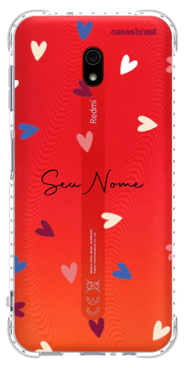 Capinha para Celular Corações Coloridos