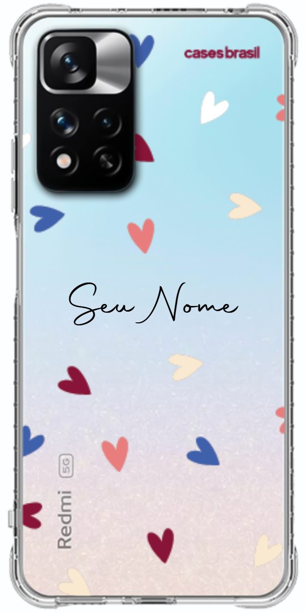 Capinha para Celular Corações Coloridos
