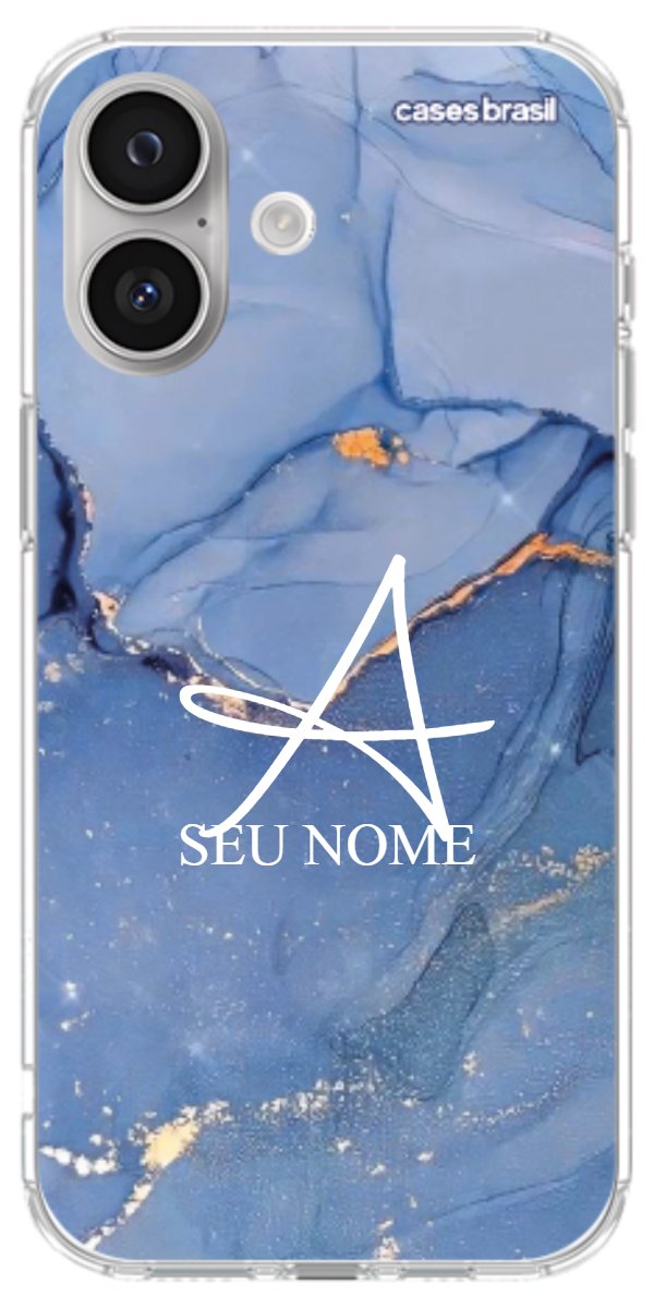 Capinha para Celular Textura Marmorizada Azul