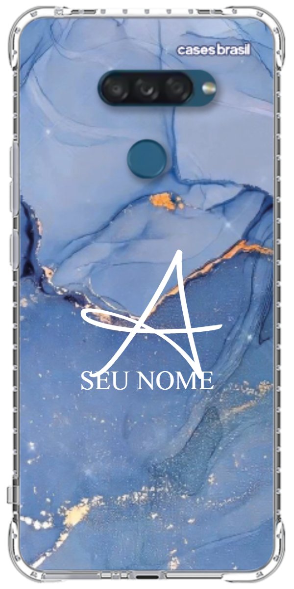 Capinha para Celular Textura Marmorizada Azul