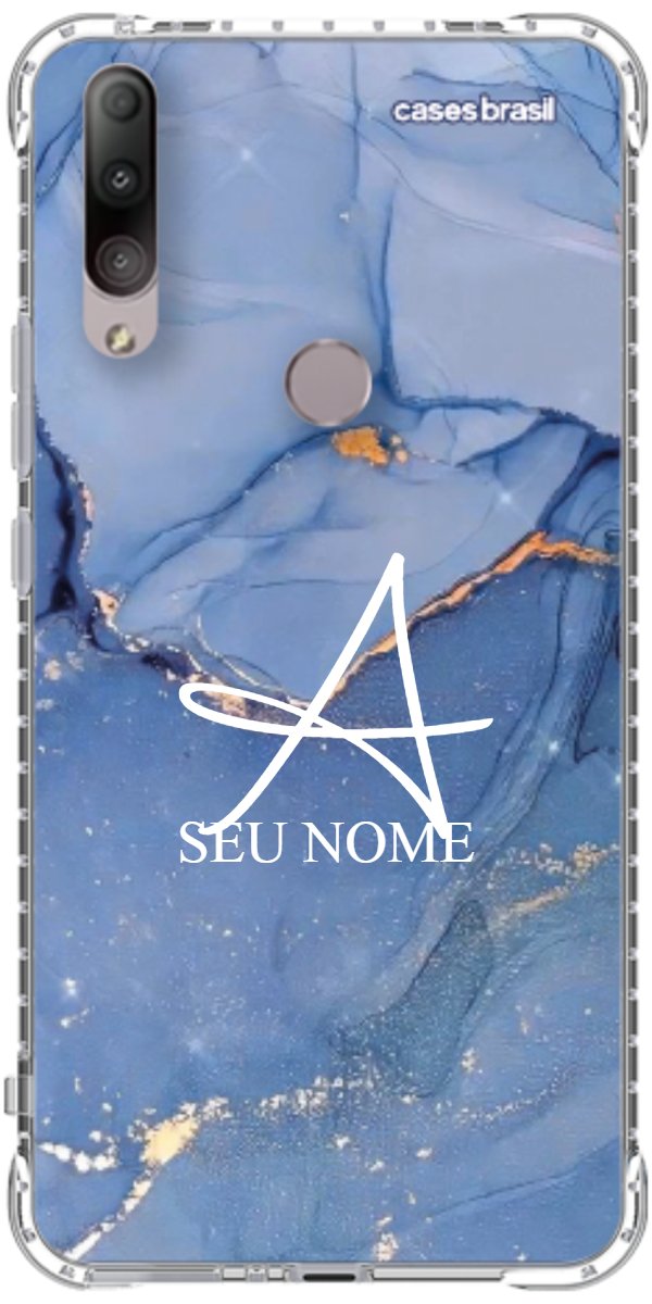 Capinha para Celular Textura Marmorizada Azul