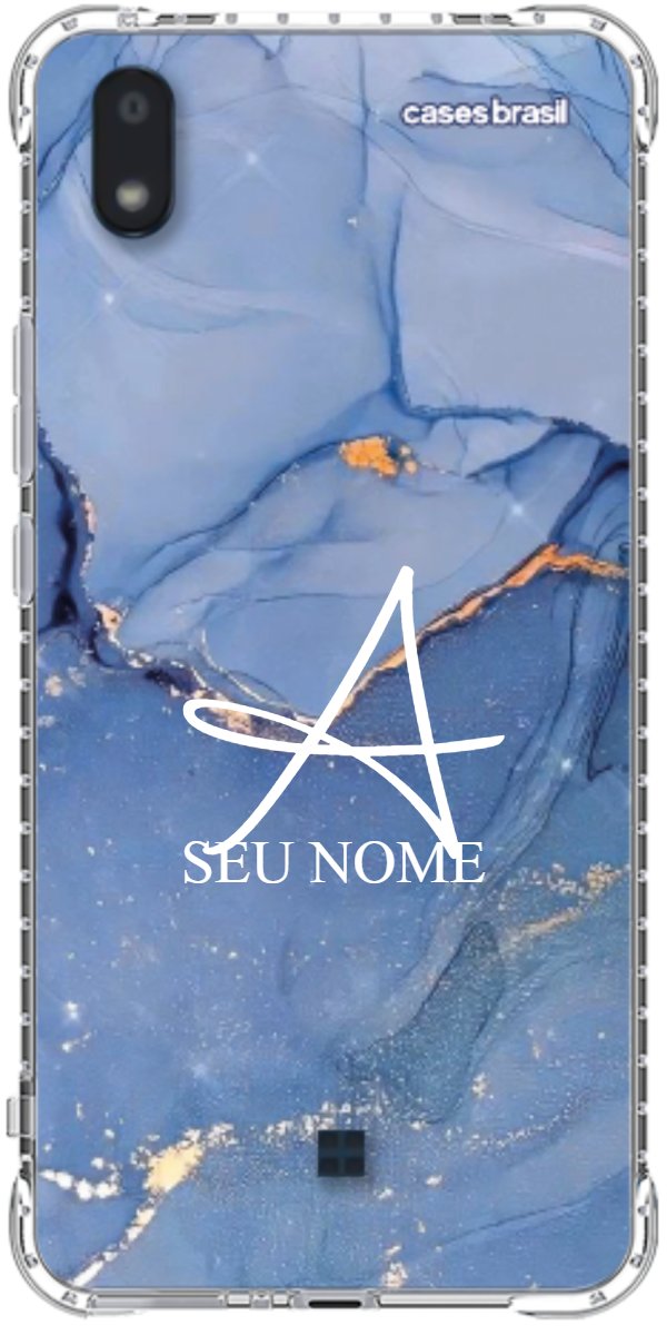 Capinha para Celular Textura Marmorizada Azul