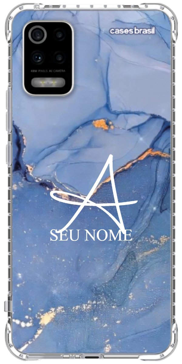 Capinha para Celular Textura Marmorizada Azul