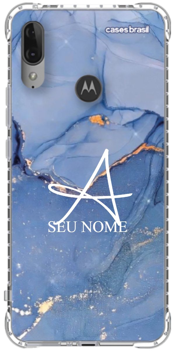 Capinha para Celular Textura Marmorizada Azul
