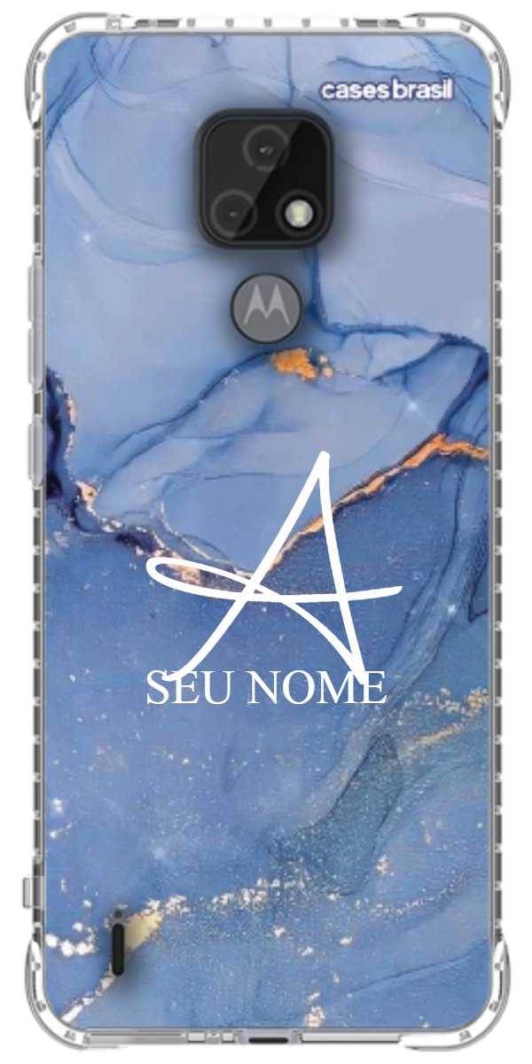 Capinha para Celular Textura Marmorizada Azul