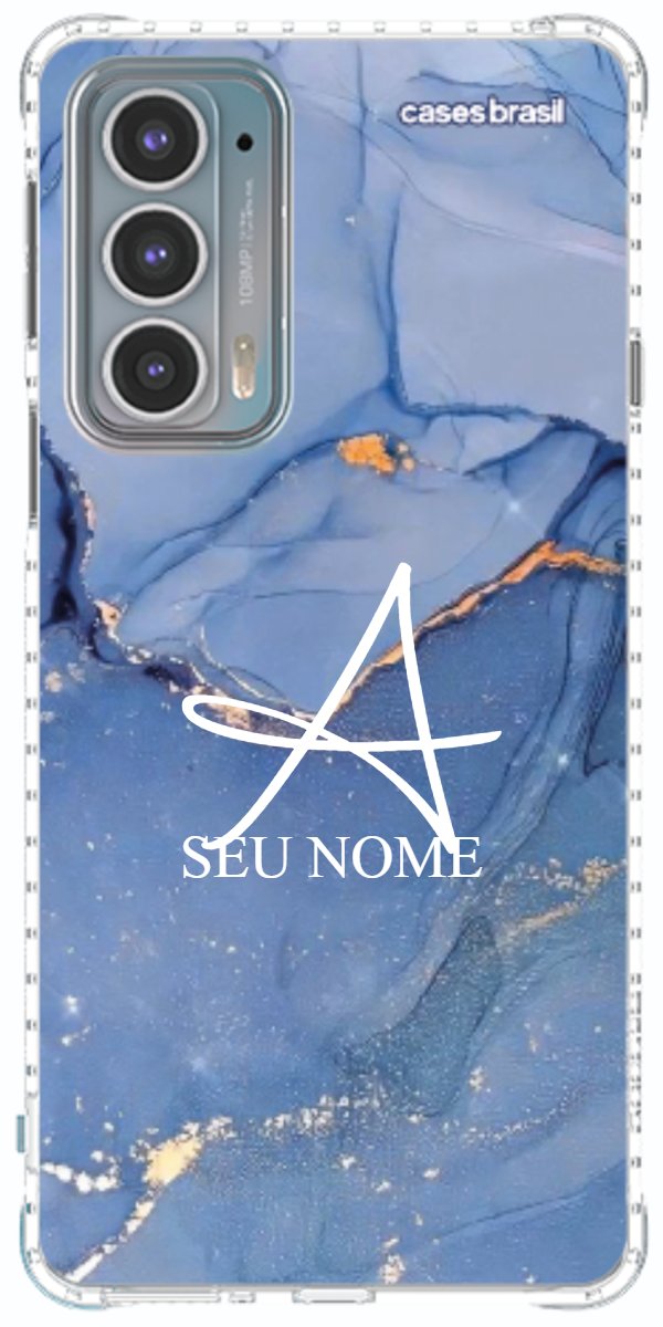 Capinha para Celular Textura Marmorizada Azul