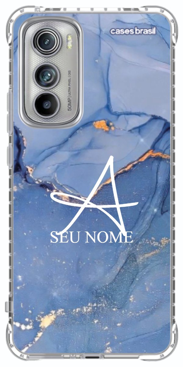 Capinha para Celular Textura Marmorizada Azul