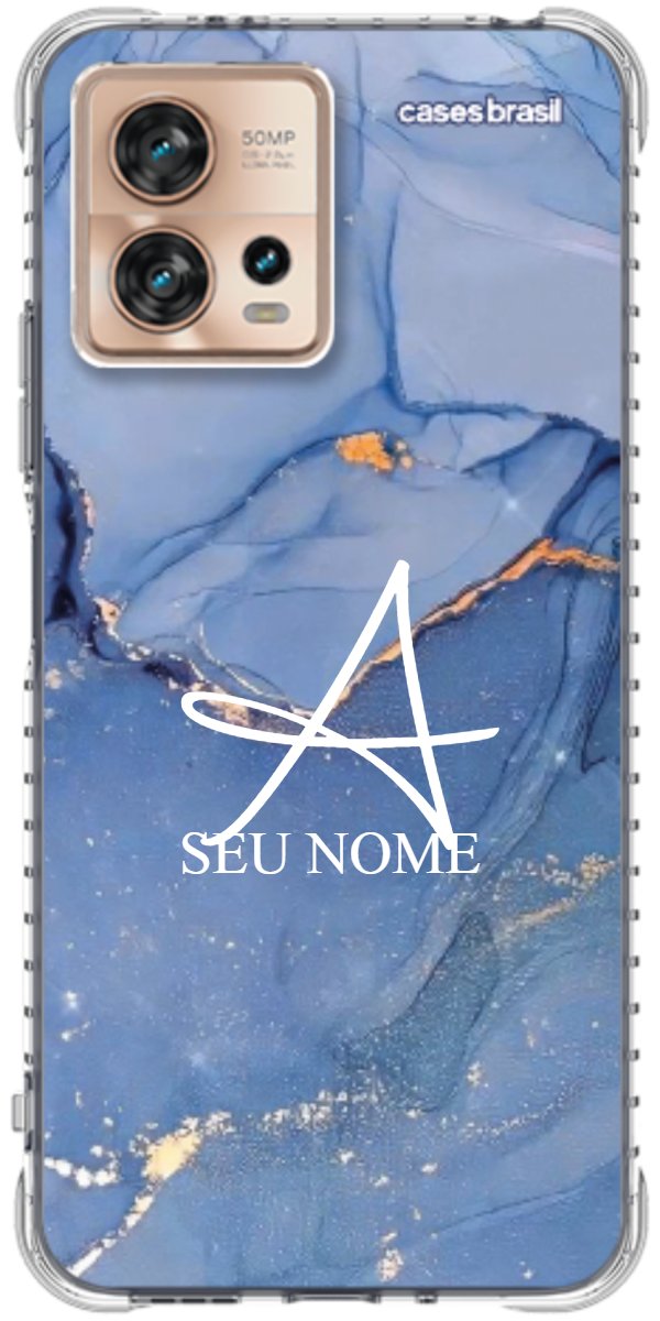 Capinha para Celular Textura Marmorizada Azul