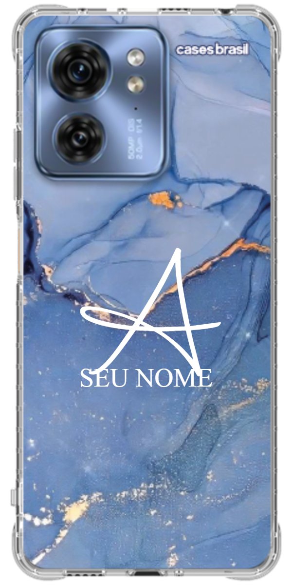 Capinha para Celular Textura Marmorizada Azul
