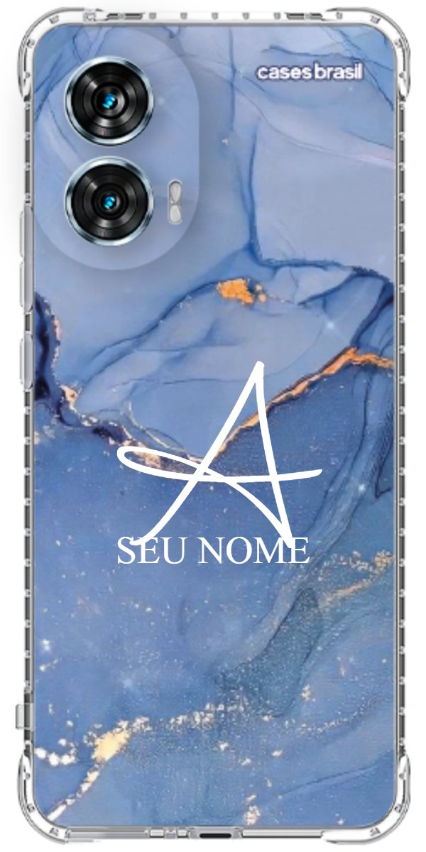 Capinha para Celular Textura Marmorizada Azul