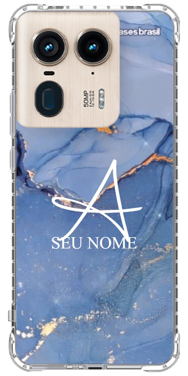 Capinha para Celular Textura Marmorizada Azul