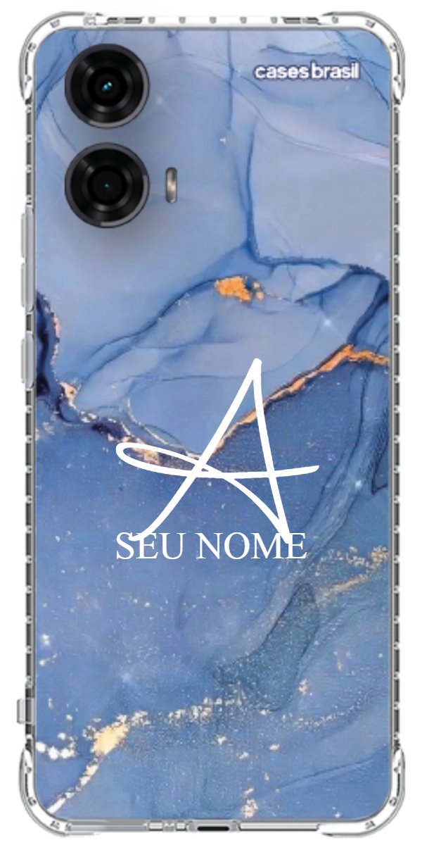 Capinha para Celular Textura Marmorizada Azul